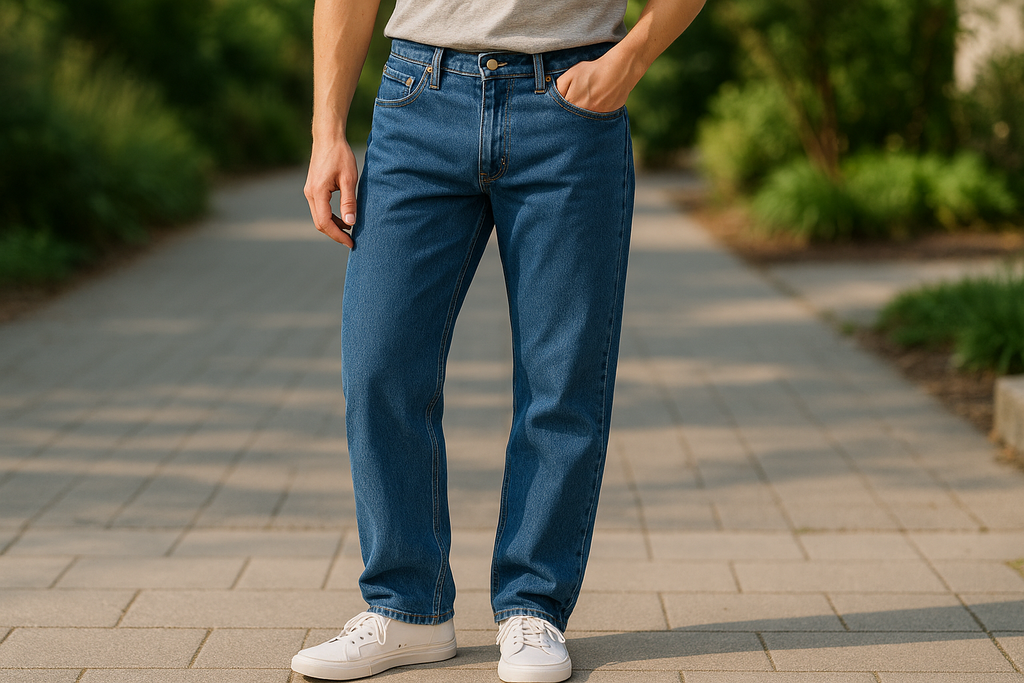Classic Blue Denim Jeans - Lifestyle