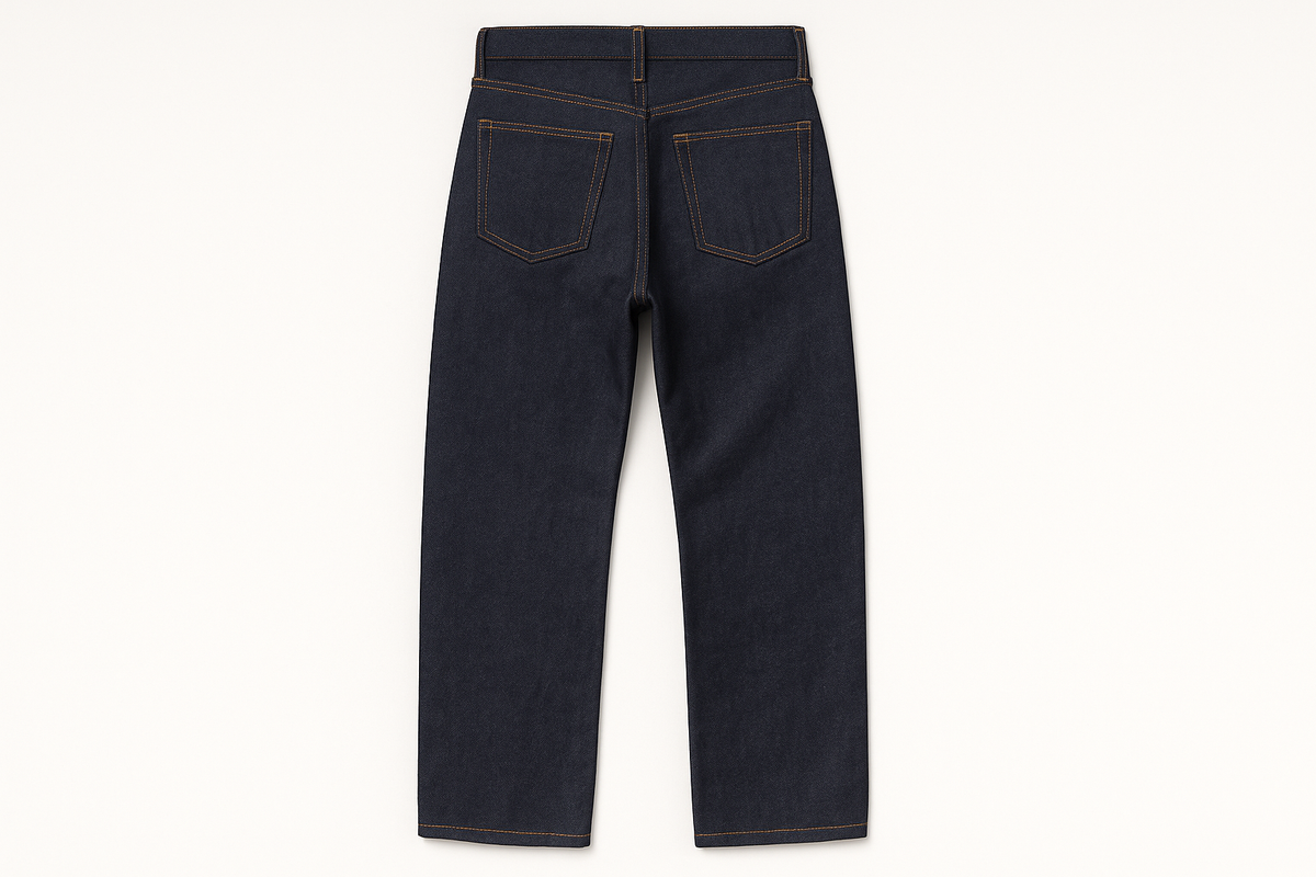 Dark Indigo Straight Leg Jeans - Back