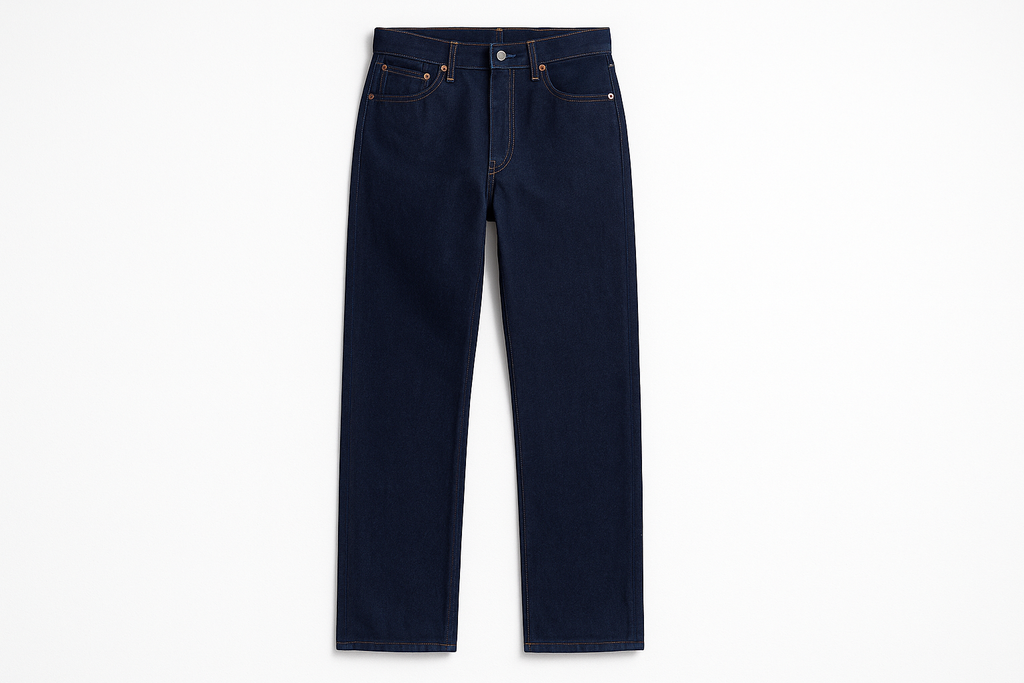 Dark Indigo Straight Leg Jeans - Front