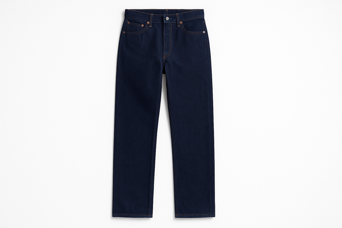Dark Indigo Straight Leg Jeans - Front