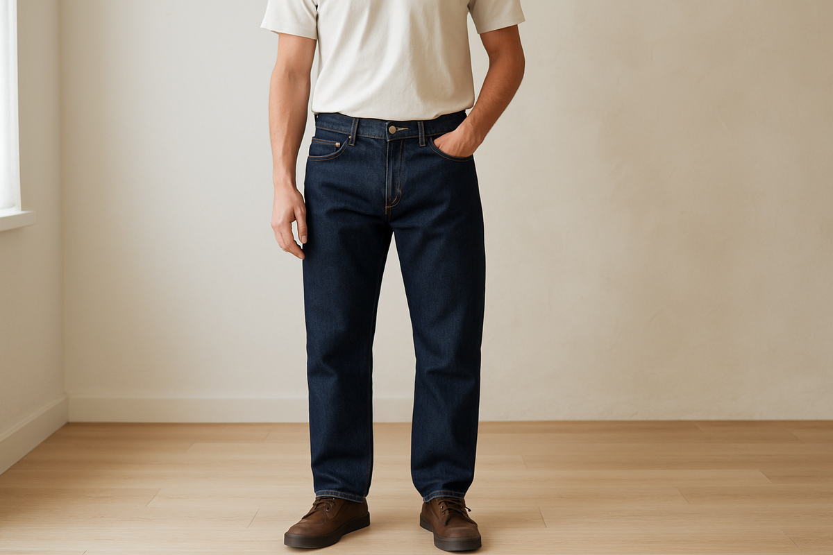 Dark Indigo Straight Leg Jeans - Lifestyle