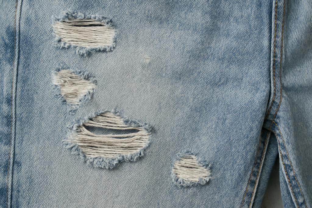 Distressed Light Wash Jeans - Detail