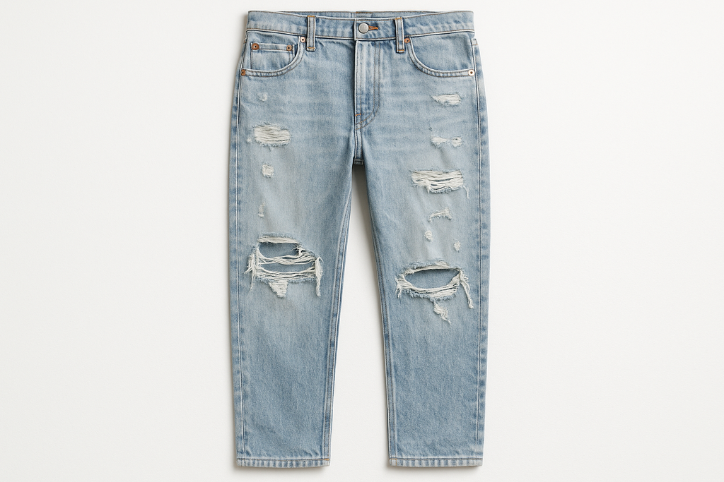 Distressed Light Wash Jeans - Front