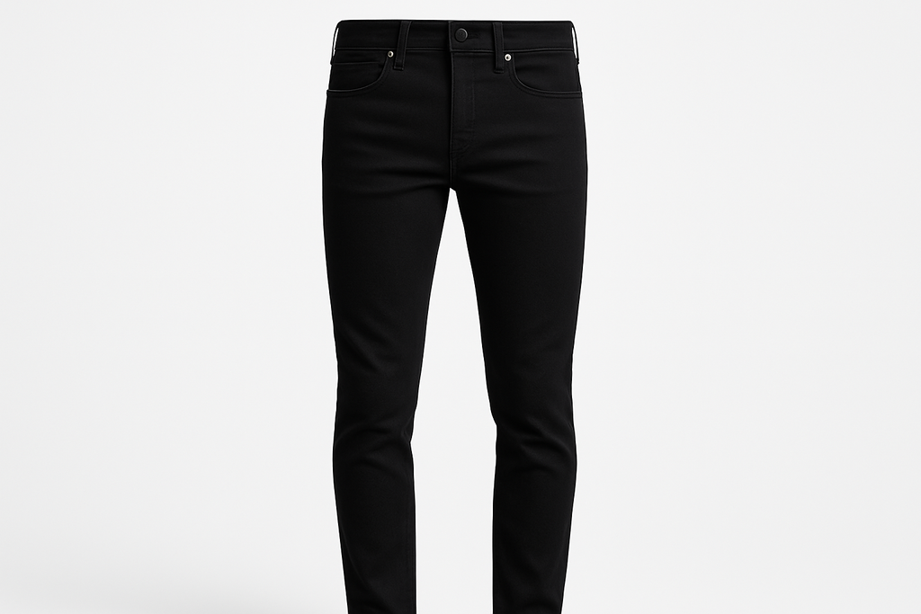 Slim Fit Black Jeans - Front