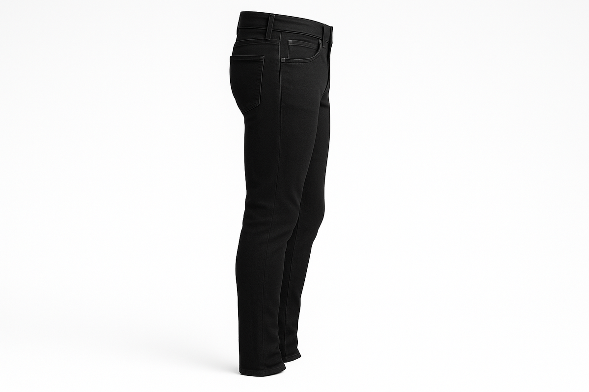 Slim Fit Black Jeans - Side
